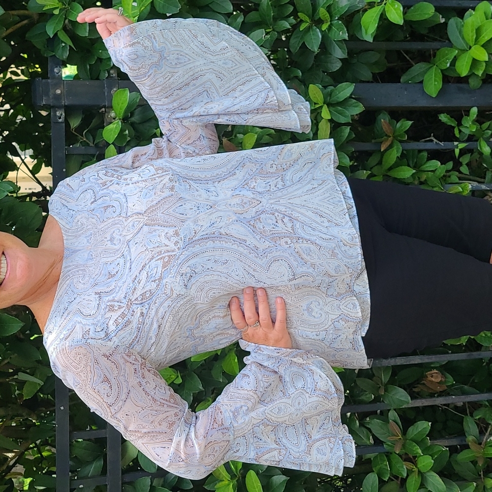 WHBM bell sleeve blouse